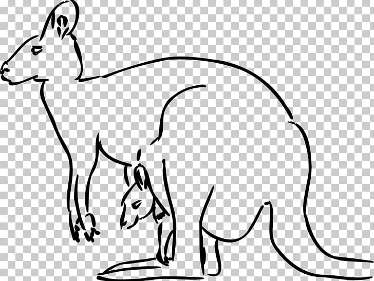 Kangaroo Free Content PNG, Clipart, Artwork, Black, Black And White, Carnivoran, Cat Free PNG Download