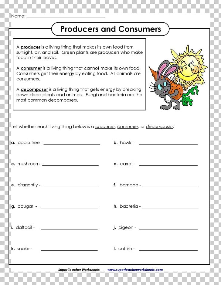 40 Producers And Consumers Worksheet Worksheet Master