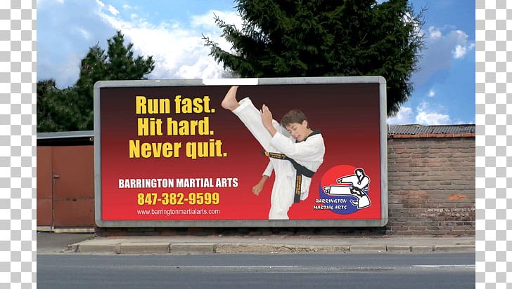 Billboard Karate Martial Arts Advertising Taekwondo PNG, Clipart, Advertising, Banner, Billboard, Brand, Display Advertising Free PNG Download