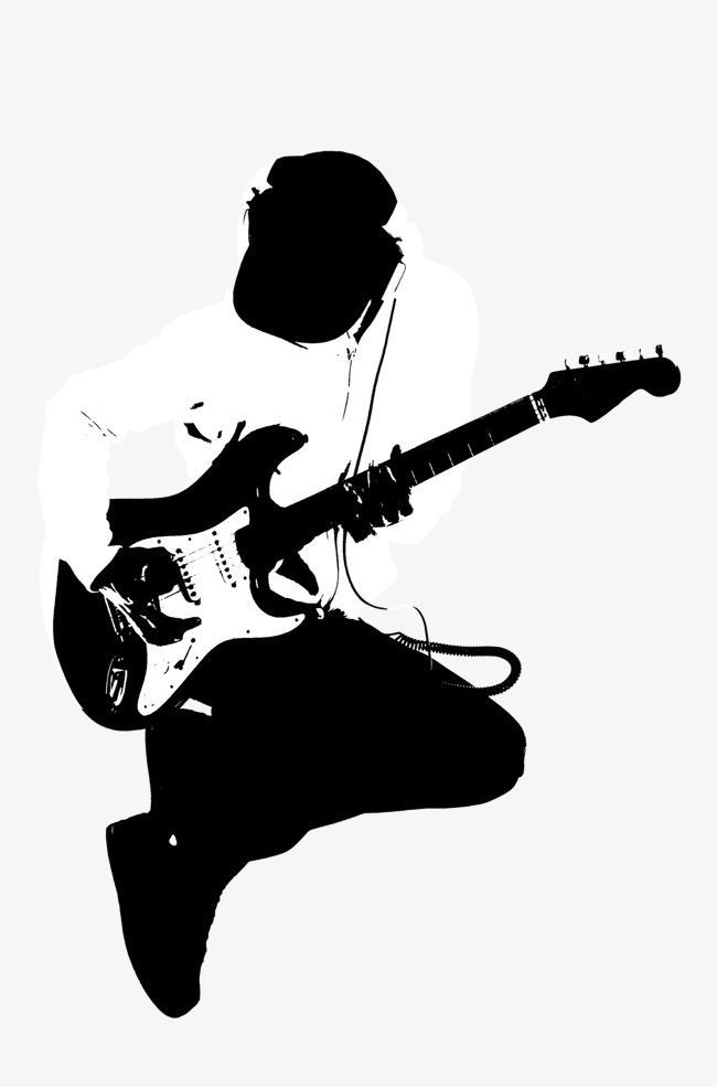 Guitarist PNG, Clipart, Black, Black And White, Guitarist, Guitarist Clipart, Music Free PNG Download