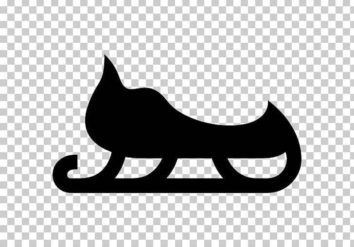 Santa Claus Sled Computer Icons Whiskers PNG, Clipart, Black, Black And White, Bobsleigh, Carnivoran, Cat Free PNG Download