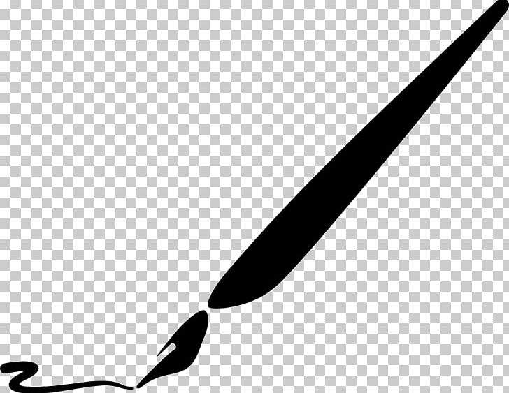 Fountain Pen Quill Paintbrush PNG, Clipart, Angle, Black, Black And White, Encapsulated Postscript, Fountain Pen Free PNG Download