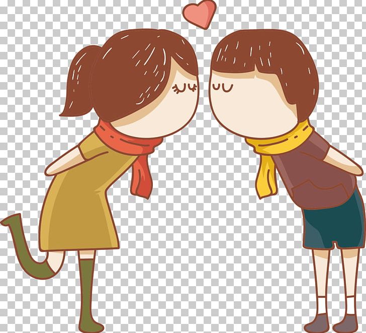 Kiss Cartoon Couple PNG, Clipart, Boy, Cartoon Character, Cartoon Eyes, Child, Conversation Free PNG Download