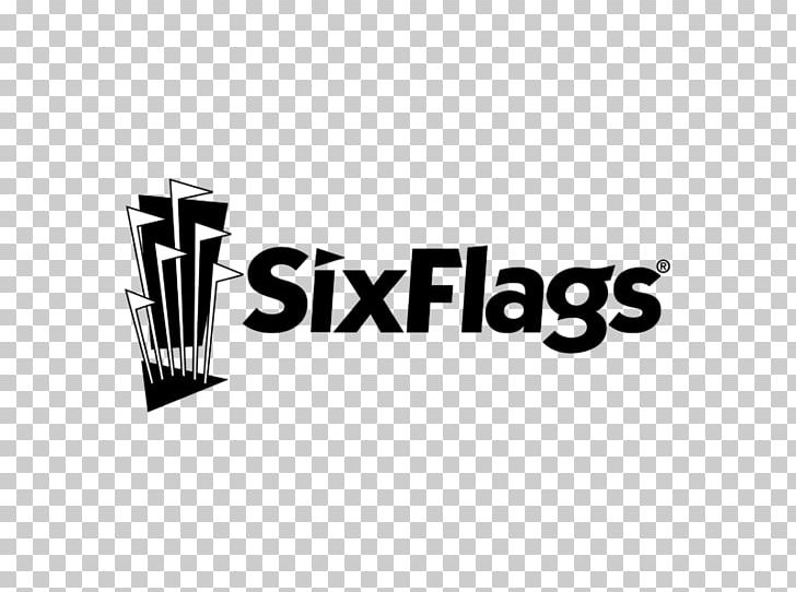 Logo Six Flags Brand Font Graphics PNG, Clipart, Black, Black And White, Black M, Brand, Line Free PNG Download