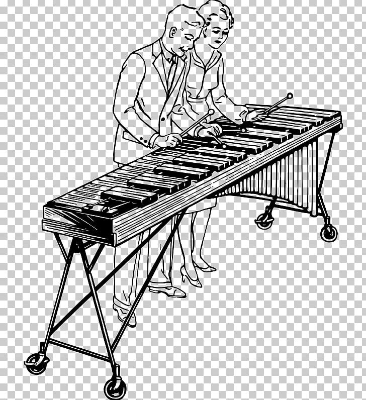 Marimba Drawing Musical Instruments Xylophone PNG, Clipart, Angle, Black And White, Chime, Collaboration, Drawing Free PNG Download