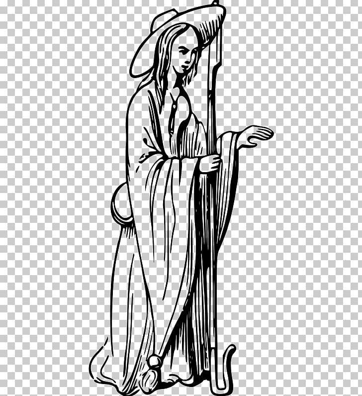Drawing Woman Playing Lute PNG, Clipart, Art, Artwork, Black, Black And White, Cartoon Free PNG Download