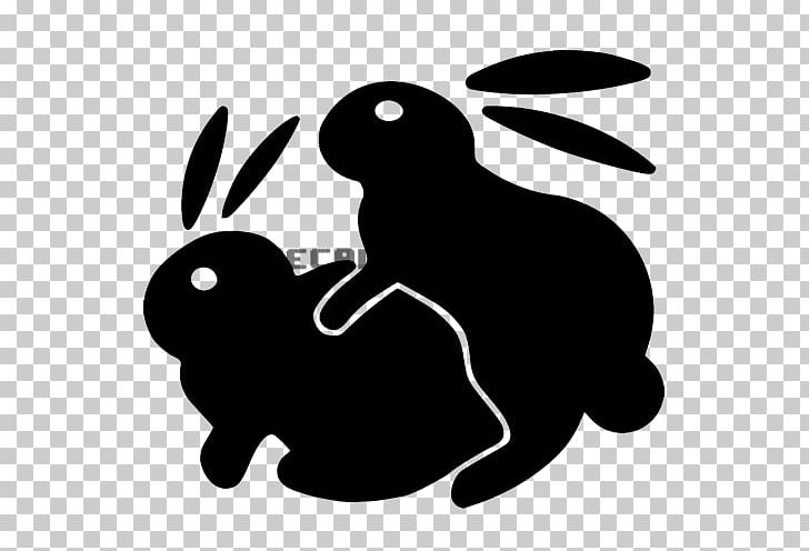 Wall Decal Bumper Sticker Car PNG, Clipart, Black, Black And White, Decal, Dog Like Mammal, Domestic Rabbit Free PNG Download