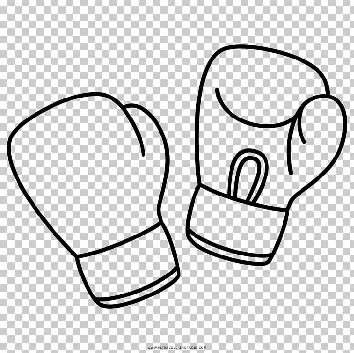boxing gloves drawing black and white