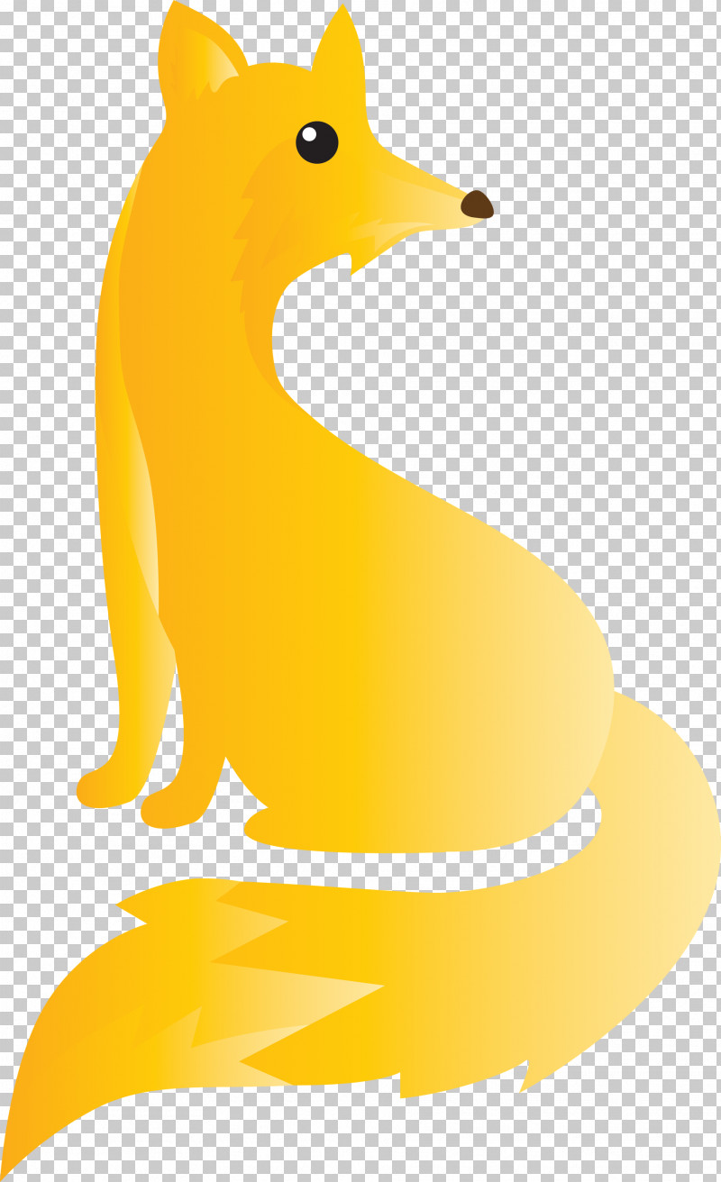 Yellow Animal Figure Tail Wildlife PNG, Clipart, Animal Figure, Tail, Watercolor Fox, Wildlife, Yellow Free PNG Download