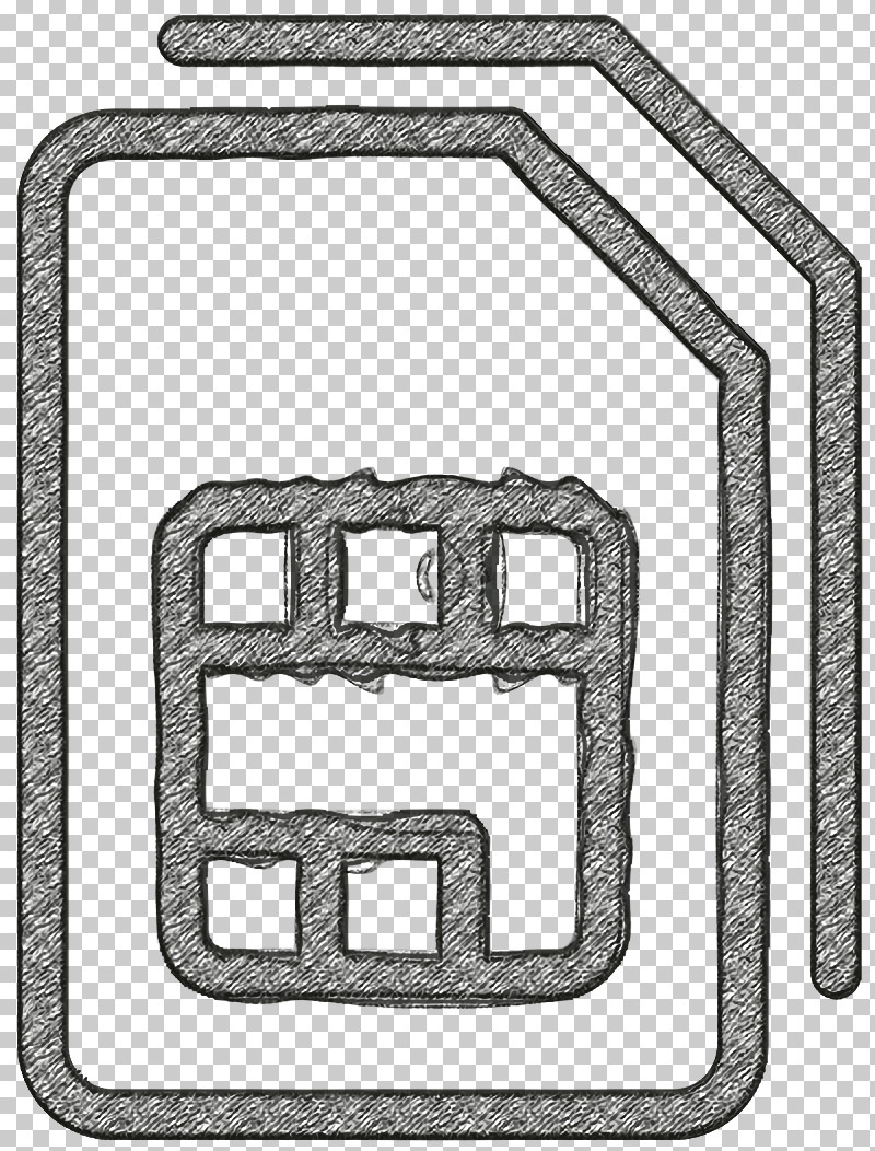 Sim Icon Mobile & Telephone Icon PNG, Clipart, Black, Black And White, Geometry, Household Hardware, Line Free PNG Download