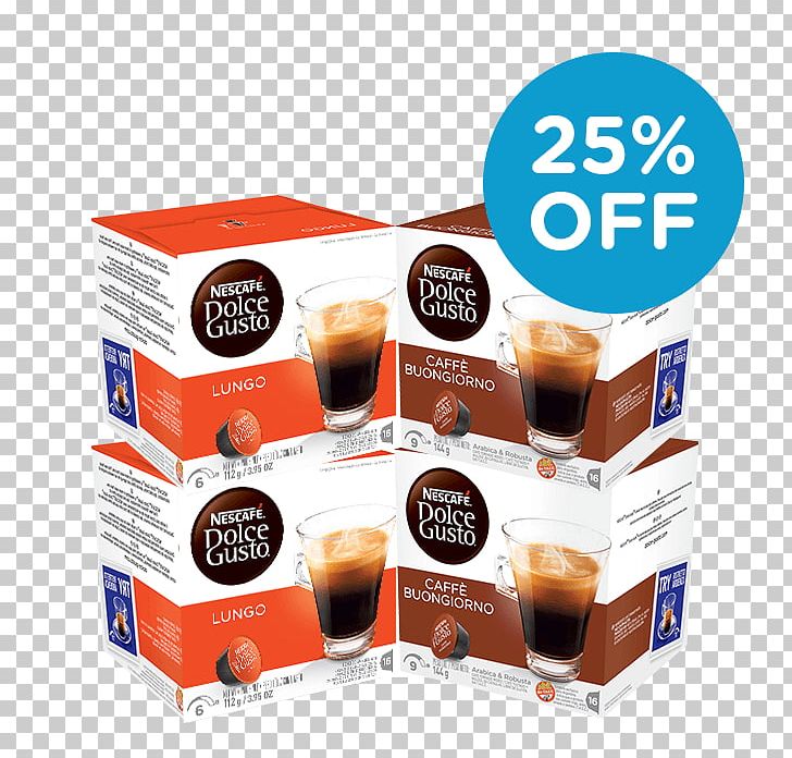 Espresso Instant Coffee Dolce Gusto Lungo PNG, Clipart, 25 Off, Capsule, Coffee, Combo, Dolce Gusto Free PNG Download