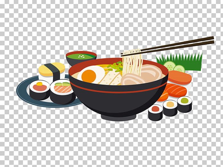 Ramen Sushi Tempura Japanese Cuisine Food PNG, Clipart, Asian Food, Bowl, Cartoon Sushi, Chafing Dish, Chopsticks Free PNG Download