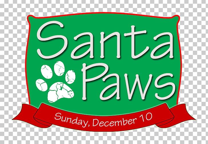 Santa Paws Logo Brand Illustration PNG, Clipart, Area, Banner, Brand, Grass, Green Free PNG Download
