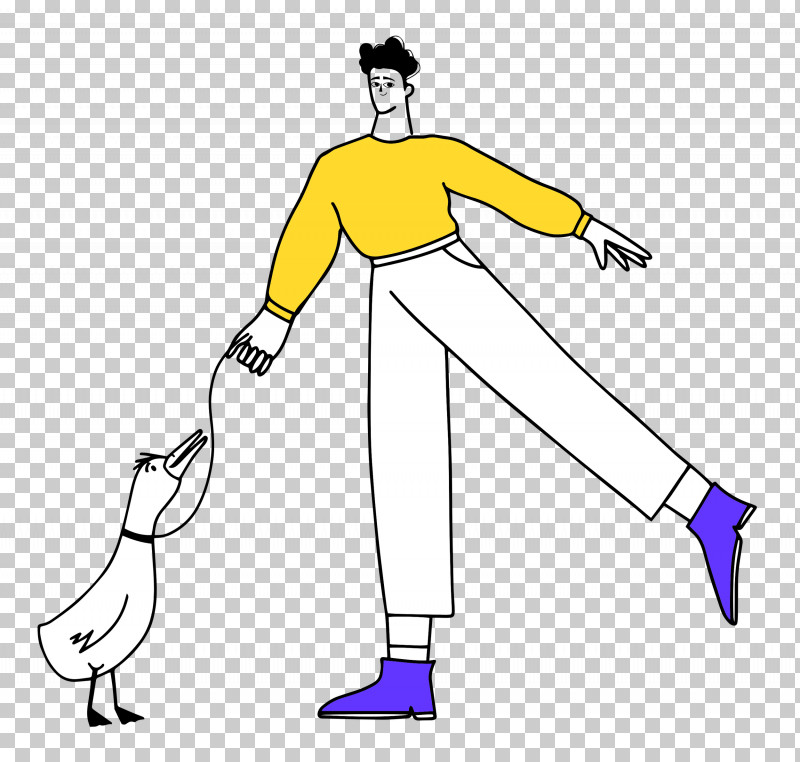 Walking The Duck Talking Duck PNG, Clipart, Equipment, Fashion, Joint, Line Art, Shoe Free PNG Download
