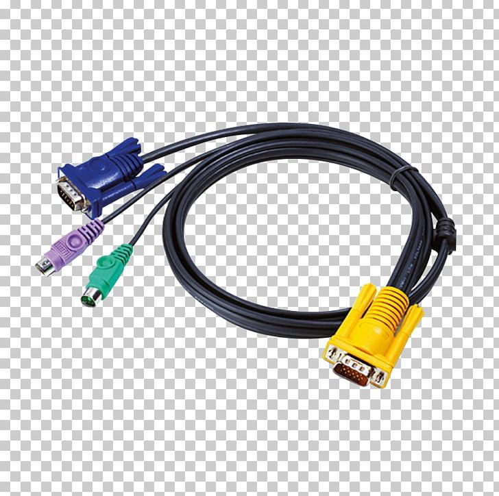 PlayStation 2 KVM Switches PS/2 Port VGA Connector Electrical Cable PNG, Clipart, Aten International, Cable, Category 5 Cable, Coaxial Cable, Computer Free PNG Download