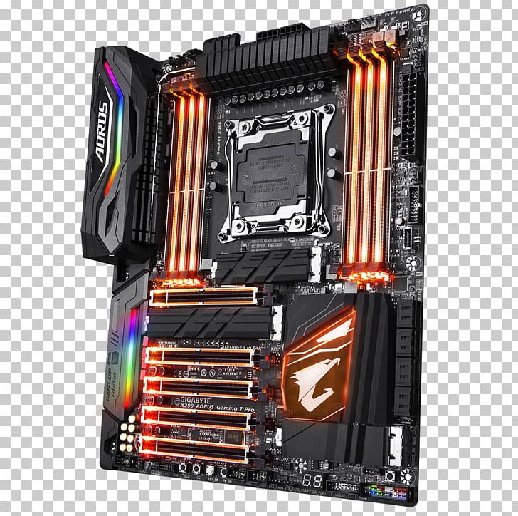 TOP Gaming Motherboard X299 AORUS Gaming 9 Intel X299 LGA 2066 List Of Intel Core I9 Microprocessors PNG, Clipart, Aorus, Computer, Computer Hardware, Electronic Device, Intel Free PNG Download