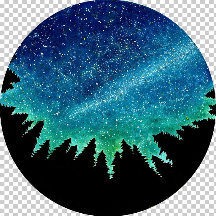 Watercolor Painting Night Sky Drawing PNG, Clipart, Aqua, Art, Astronomy, Aurora, Circle Free PNG Download