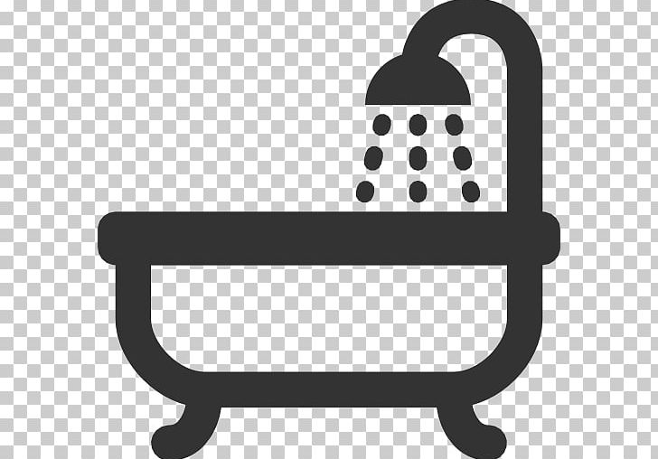 Bathroom Computer Icons Bathtub Shower PNG, Clipart, Bathroom, Bathtub, Black, Black And White, Chair Free PNG Download