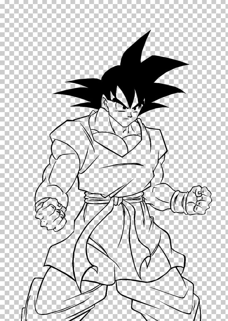 Goku Gohan Vegeta Drawing Super Saiya PNG, Clipart, Arm, Artwork, Black, Black And White, Cartoon Free PNG Download