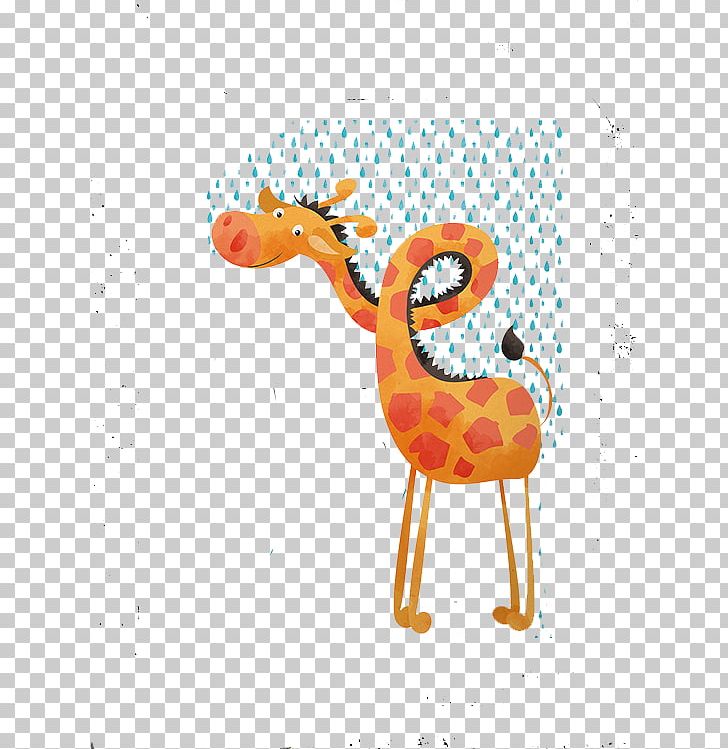 Giraffe Cartoon Illustration PNG, Clipart, Adobe Illustrator, Animals, Cartoon Elements, Children, Designer Free PNG Download
