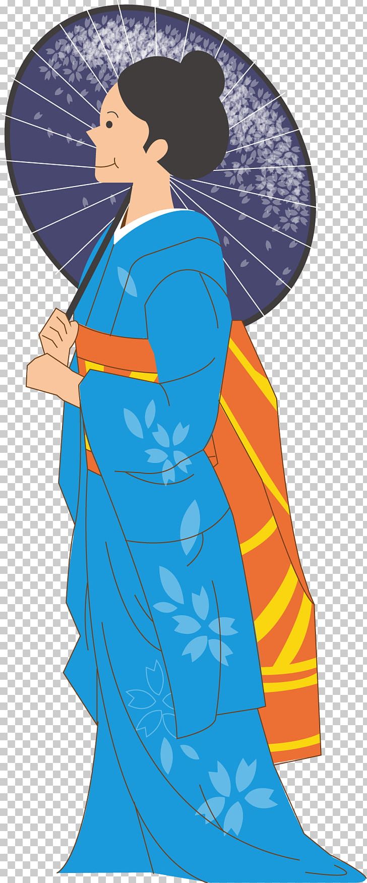 Japan Kimono Designer Vecteur PNG, Clipart, Blue, Business Woman, Clothing, Costume, Electric Blue Free PNG Download