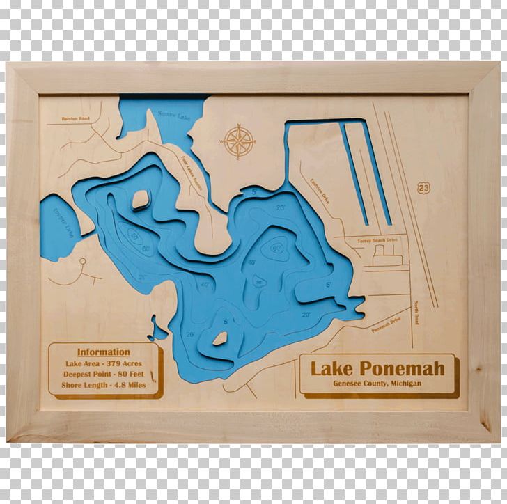 Wood Ya Shop Lake Ponemah Map Lake Orion PNG, Clipart, 3d Map, Acre, Cutting Boards, Fenton Township, Genesee County Michigan Free PNG Download