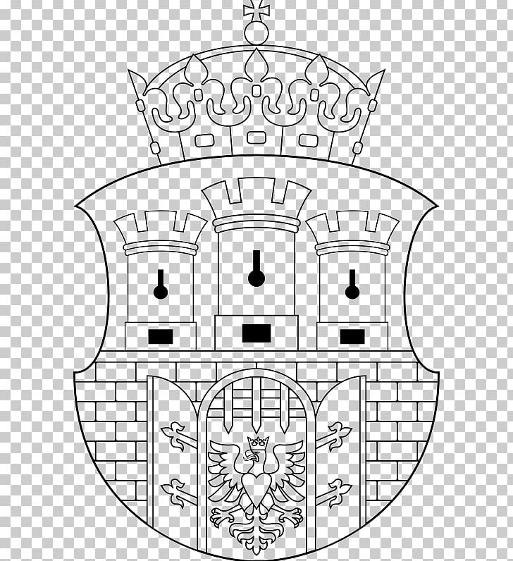 Symbols Of Kraków Coat Of Arms Of Poland Byvåben PNG, Clipart, Area, Black And White, Circle, Coat Of Arms, Coat Of Arms Of Andorra Free PNG Download