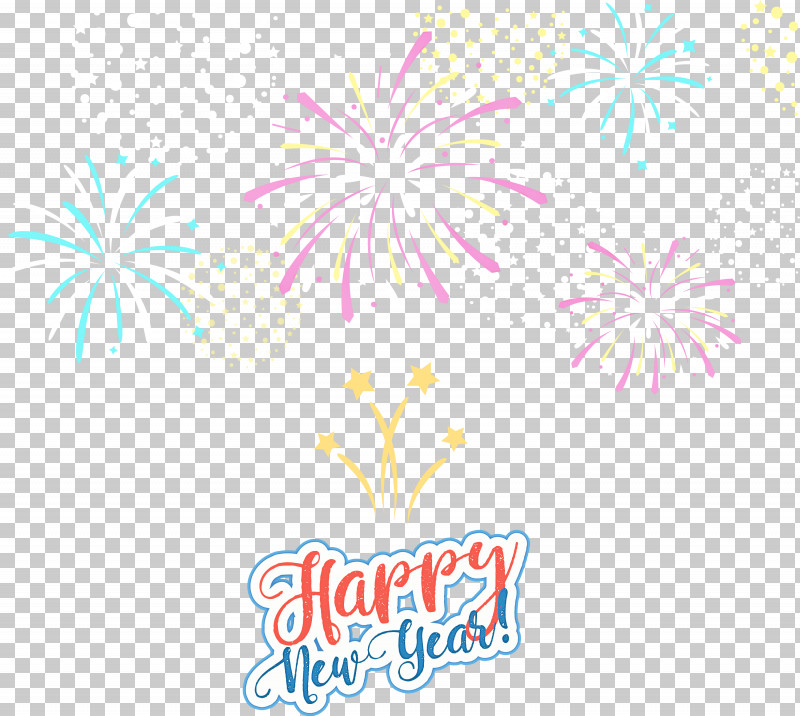 Happy New Year PNG, Clipart, Fireworks, Happy New Year, Line, Logo, Text Free PNG Download