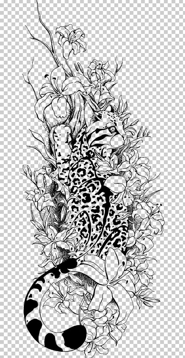 Ocelot Tattoo Drawing Line Art Coloring Book PNG, Clipart, Animal, Area, Arm, Art, Artwork Free PNG Download