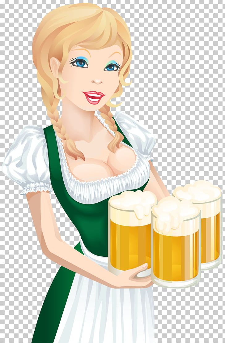 Oktoberfest Beer Cartoon PNG, Clipart, Bartender, Beer, Beer Stein, Brown Hair, Cartoon Free PNG Download