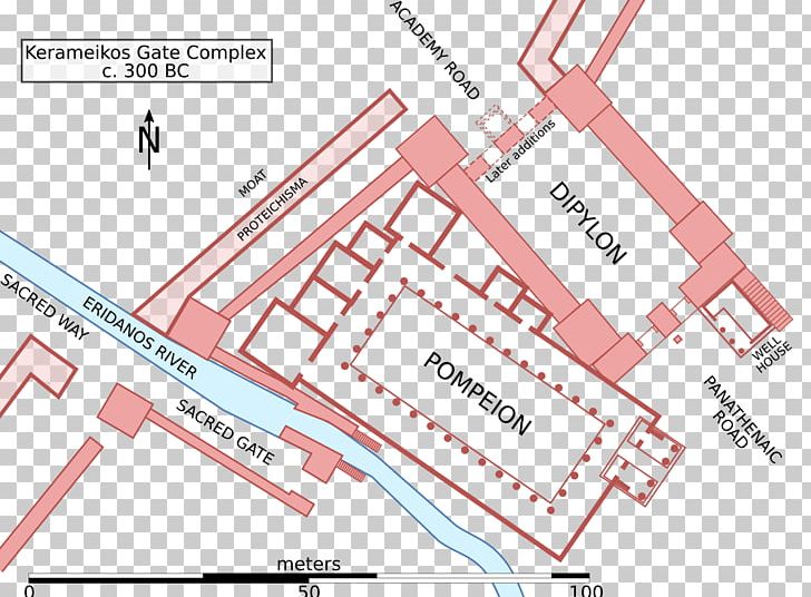 Pompeion Kerameikos Sacred Gate Dipylon Eridanos PNG, Clipart, Angle, Area, Classical Athens, Diagram, Dipylon Free PNG Download