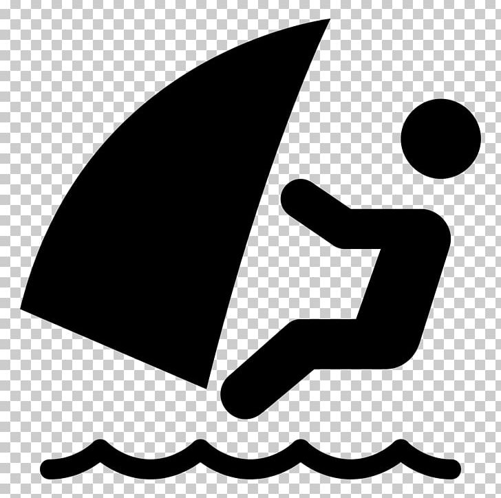Computer Icons Windsurfing Sport Font PNG, Clipart, Area, Black, Black And White, Brand, Computer Icons Free PNG Download