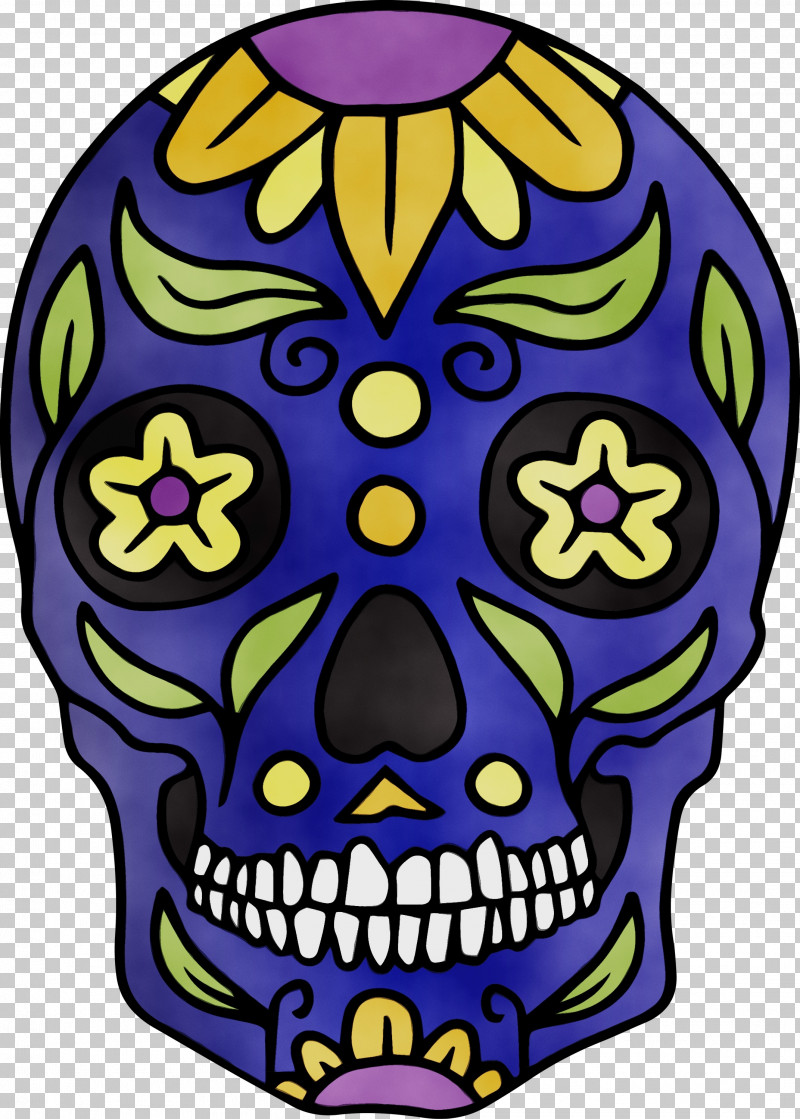 Watercolor Painting Day Of The Dead Icon Poster PNG, Clipart, Cinco De Mayo, Day Of The Dead, Mexico, Paint, Painting Free PNG Download