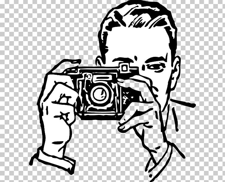 Photographic Film Camera PNG, Clipart, Artwork, Black, Black And White, Camera, Cartoon Free PNG Download