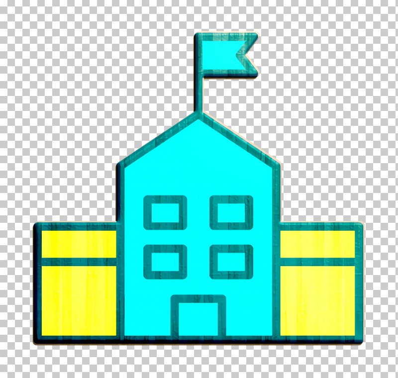 School Icon PNG, Clipart, Diagram, Line, Rectangle, School Icon, Turquoise Free PNG Download