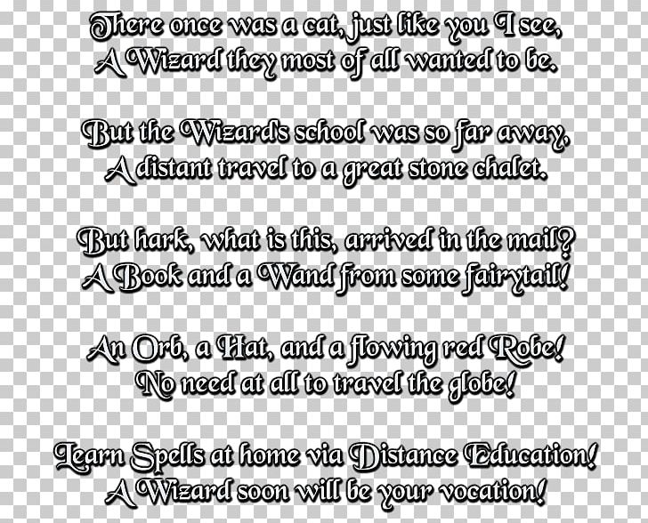 Incantation Magician Spell Casting: Meowgically Enhanced Edition Wand Poetry PNG, Clipart, Angle, Area, Black And White, Calligraphy, Cartoon Free PNG Download