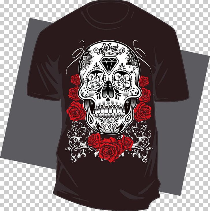 T-shirt Sleeve Skull Font PNG, Clipart, Black, Black M, Brand, Clothing, Muerte Free PNG Download