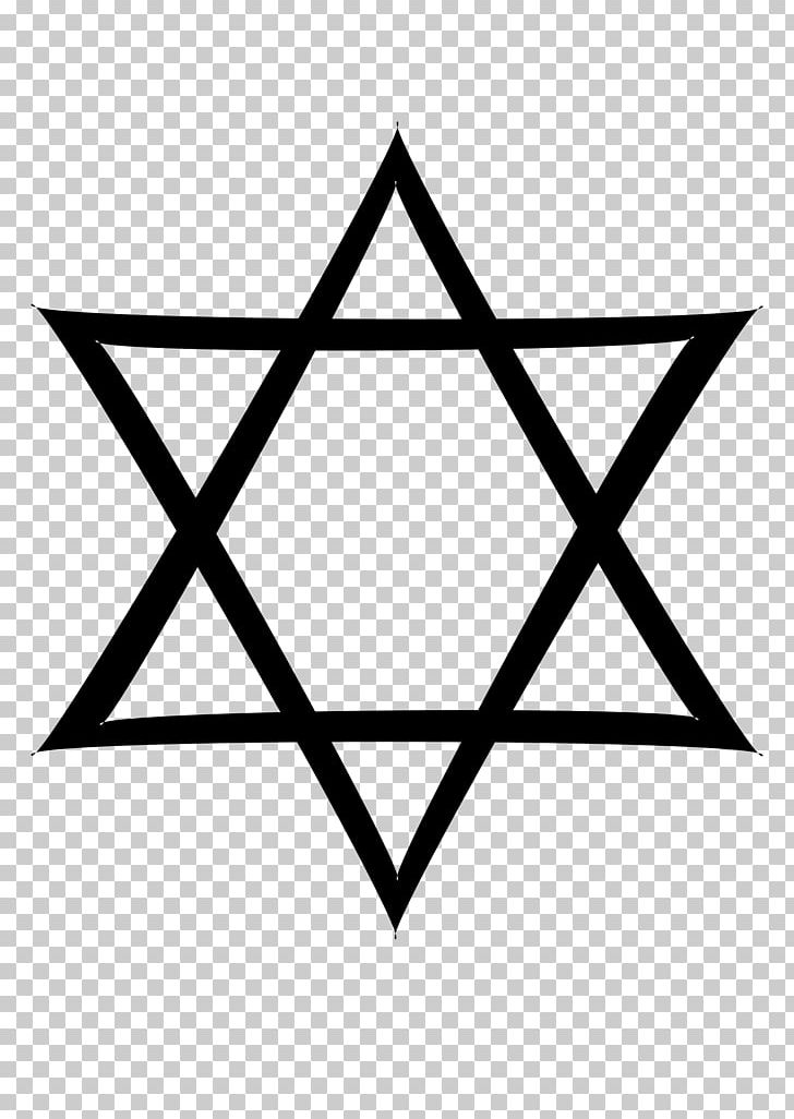 Star Of David Judaism Religion Hexagram Religious Symbol PNG, Clipart, Angle, Area, Black, Black And White, Complaint Free PNG Download
