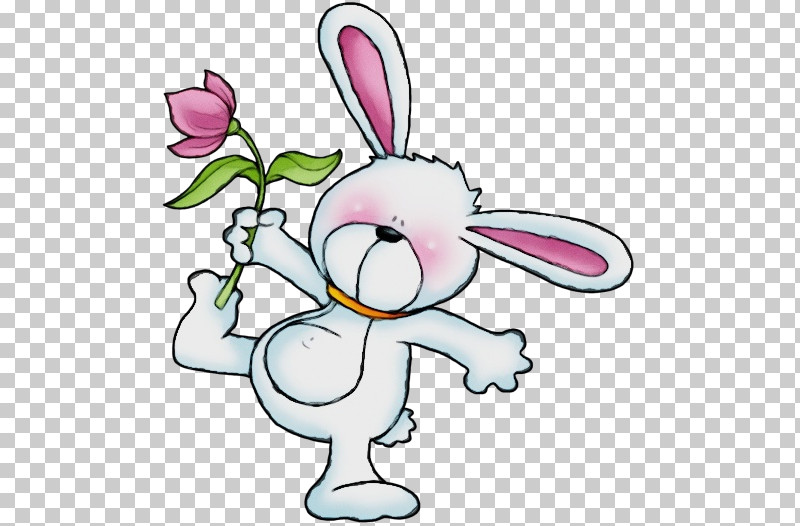 Easter Bunny PNG, Clipart, Animal Figure, Cartoon, Ear, Easter Bunny, Flower Free PNG Download