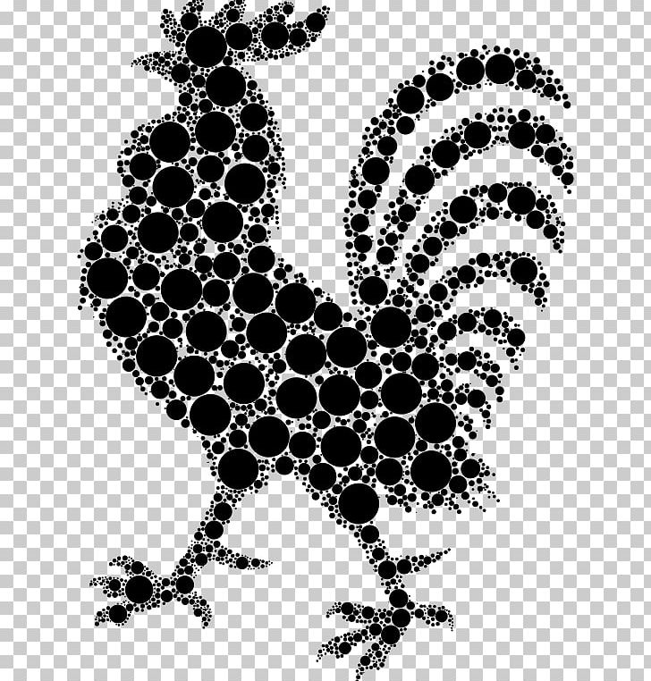 Rooster Silhouette Sticker PNG, Clipart, Animals, Beak, Bird, Black And White, Branch Free PNG Download