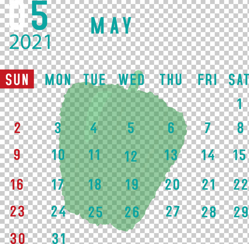 May 2021 Printable Calendar May 2021 Calendar PNG, Clipart, Aqua M, Diagram, Green, Line, Logo Free PNG Download