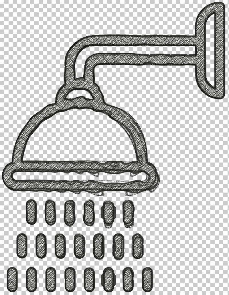 Shower Icon Bathroom Objects Icon PNG, Clipart, Black And White, Computer Hardware, Line Art, Padlock, Shower Icon Free PNG Download