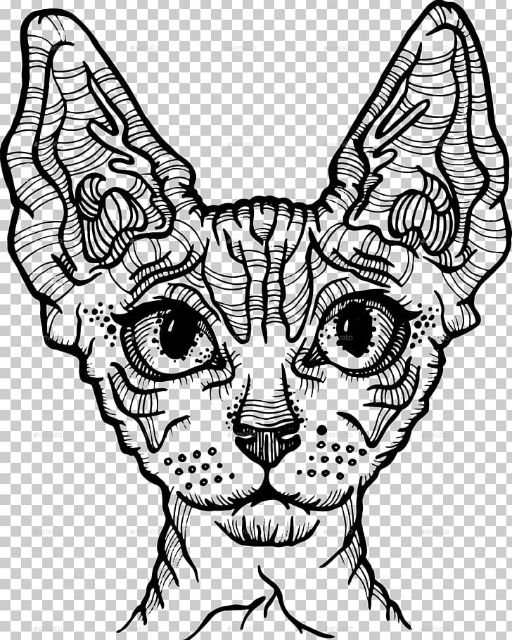 Sphynx Cat Drawing PNG, Clipart, Artwork, Carnivoran, Cat Like Mammal, Face, Fictional Character Free PNG Download