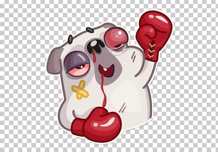 Sticker Pug Boxing Glove PNG, Clipart, Boxing, Boxing Glove, Cartoon, Fictional Character, Heart Free PNG Download