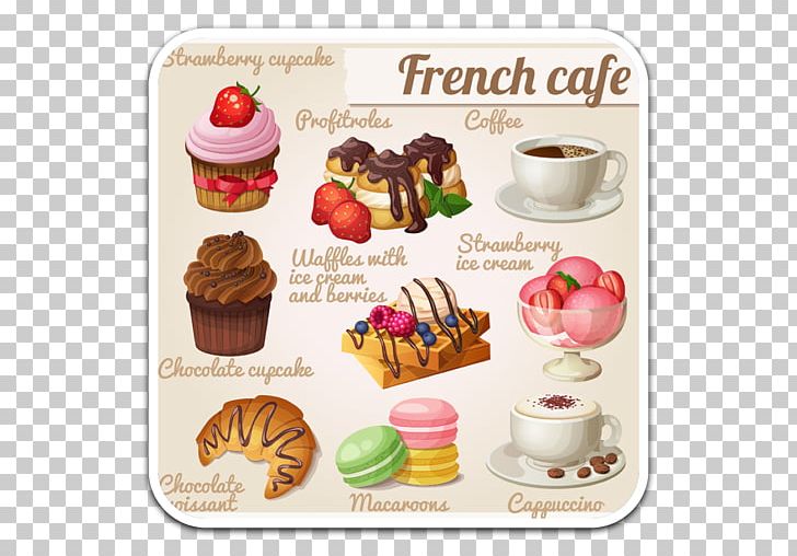 French Cuisine Coffee Ice Cream The French Cafe Cupcake PNG, Clipart, Baking, Cafe, Cake, Chocolate, Coffee Free PNG Download
