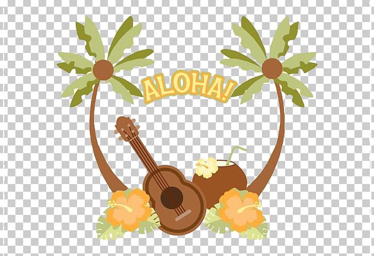 Hawaiian Ukulele Illustration PNG, Clipart, Aloha, Beaches, Beach Party, Coconut, Coconut Tree Free PNG Download