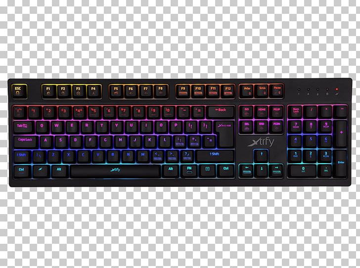 Computer Keyboard Xtra Xtrfy K2-RGB Mechanical Gaming Keyboard Kailh Red Switches UK Layout RGB Color Model Gaming Keypad Computer Mouse PNG, Clipart, Color, Computer Keyboard, Electronic Device, Electronic Instrument, Electronics Free PNG Download