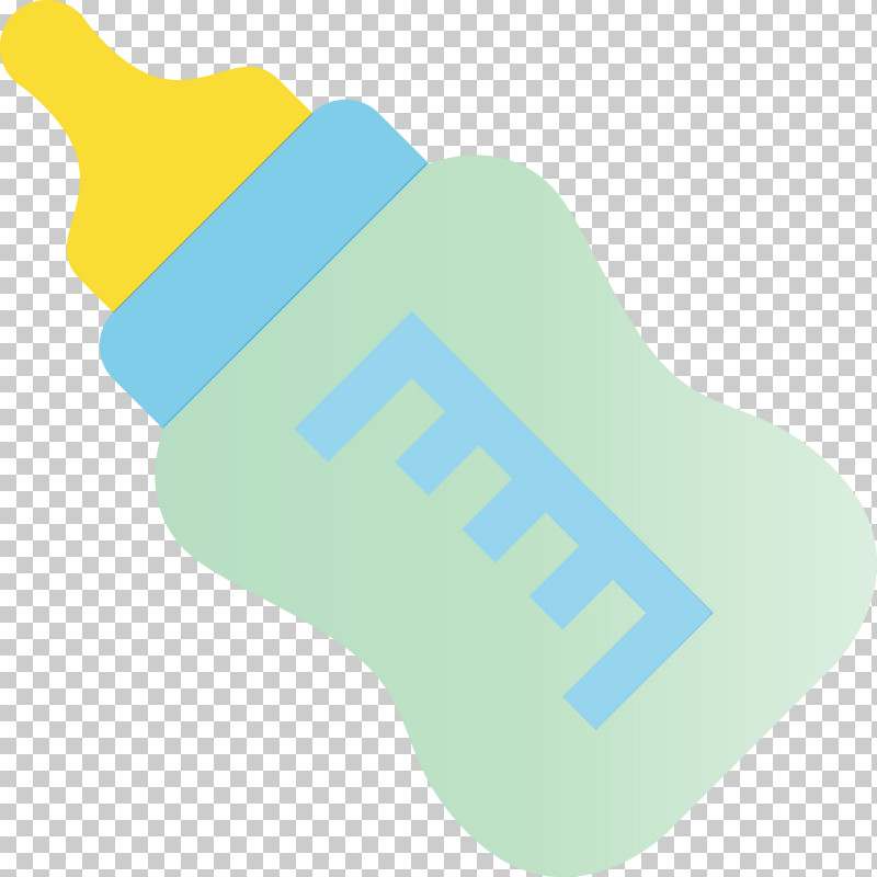 Yellow Turquoise Water Bottle PNG, Clipart, Baby Bottle, Paint, Turquoise, Water Bottle, Watercolor Free PNG Download