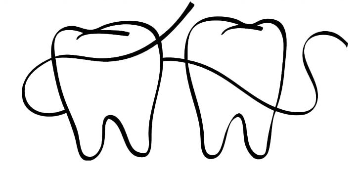 Dental Floss Dentistry Coloring Book PNG, Clipart, Angle, Area, Black, Black And White, Brush Free PNG Download