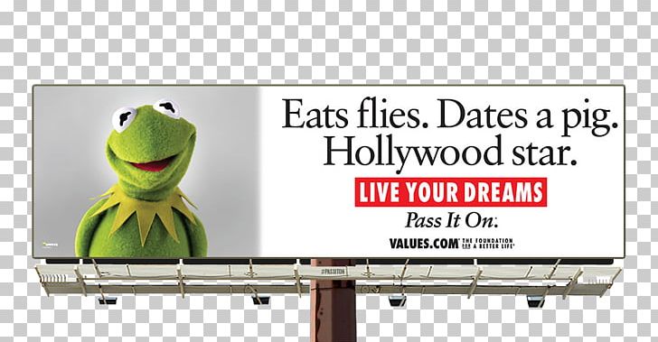 Kermit The Frog Advertising Billboard Life Television Advertisement PNG, Clipart, Advertising, Banner, Bein Green, Billboard, Brand Free PNG Download